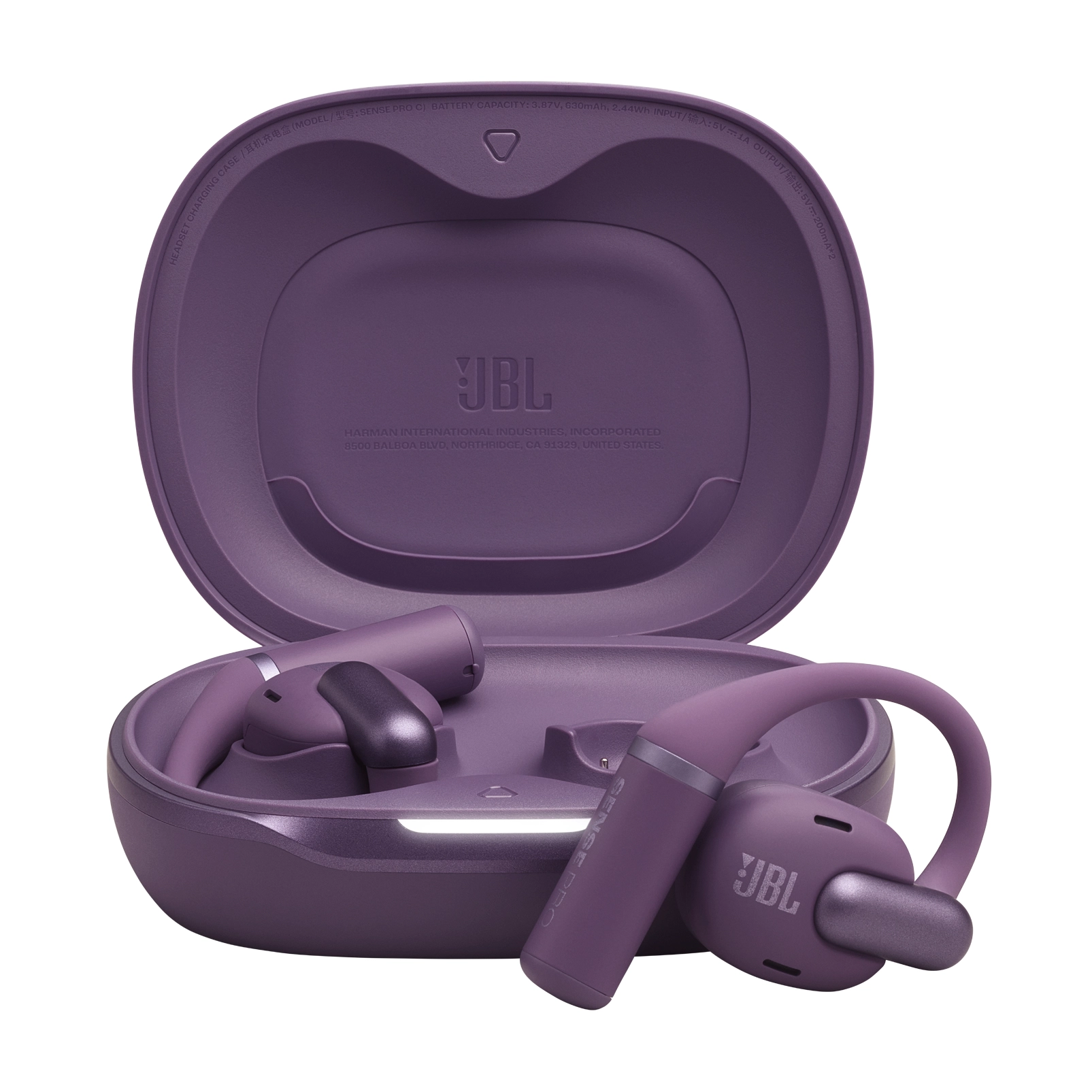 JBL Sense Pro Przewodnictwo powietrzne Bluetooth 6.0 Funkcje AI Purpurowy