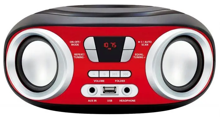 Radioodtwarzacz Manta MM9210BT CHILLI Bluetooth Czarno-czerwony