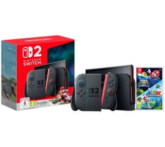 Konsola Nintendo Switch 2 Joy-Con Czarny + Mario Kart World + Super Mario Galaxy 1 + Super Mario Galaxy 2
