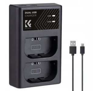 Ładowarka K&F podwójna USB do LP-E6 N