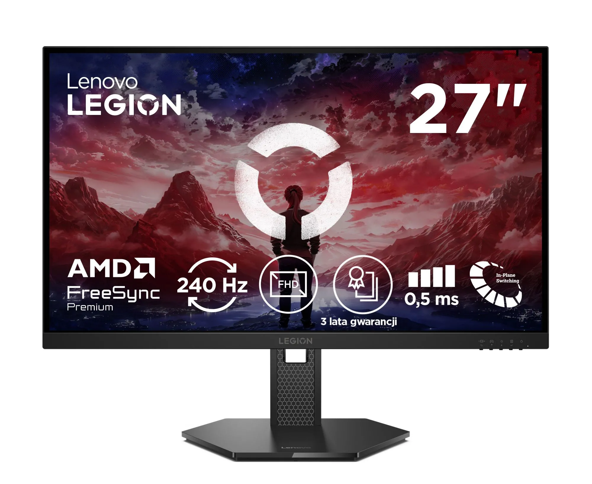 Monitor Lenovo Legion 27-10 (68C5GAC4EU) 27" Full HD IPS 240Hz 0,5ms MPRT Gamingowy