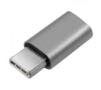 Adapter Qoltec 50478 Micro USB do USB-C Srebrny
