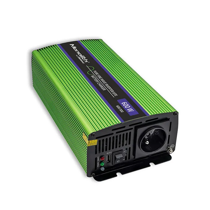 Przetwornica Qoltec Monolith 12/230V 300/600W Zielony