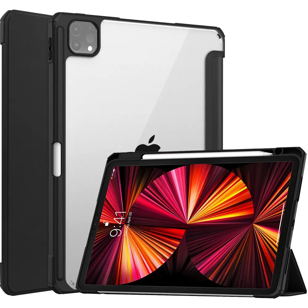 Etui na tablet Bizon Case Tab Clear Matt z klapką do iPad Pro 11 2022/2021/2020/2018 Czarny