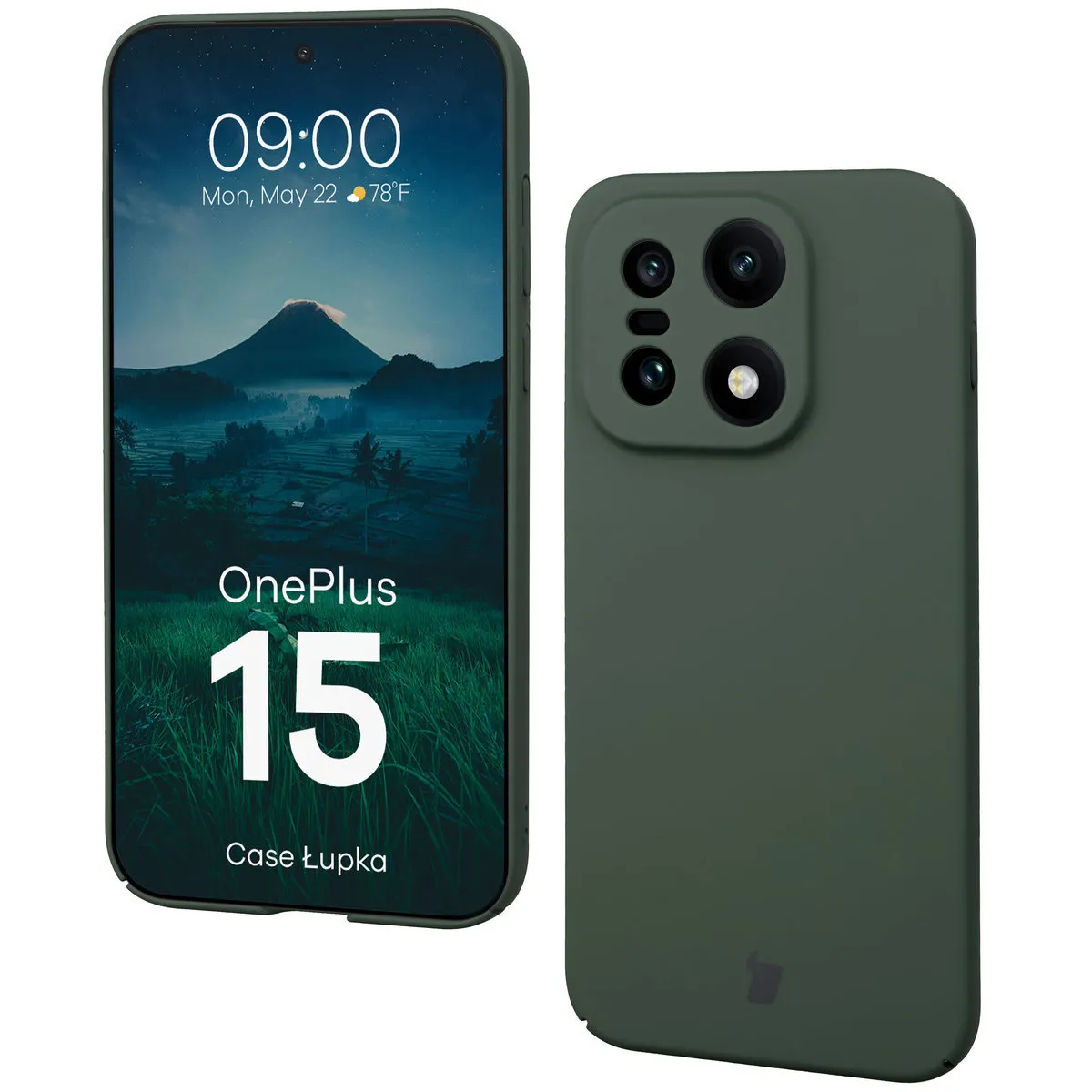 Etui Bizon Łupka do OnePlus 15 Zielony