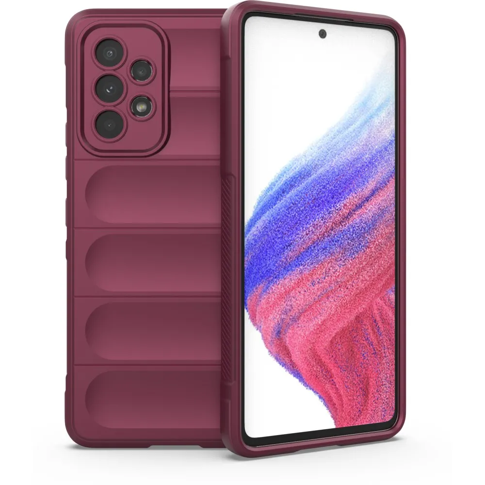Etui Bizon Tur do Samsung Galaxy A53 5G Burgundowy