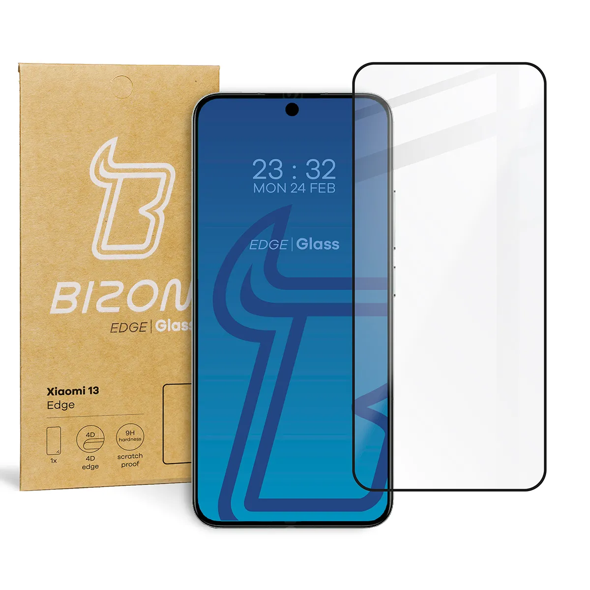 Szkło hartowane Bizon pełne Edge 2 do Xiaomi 13