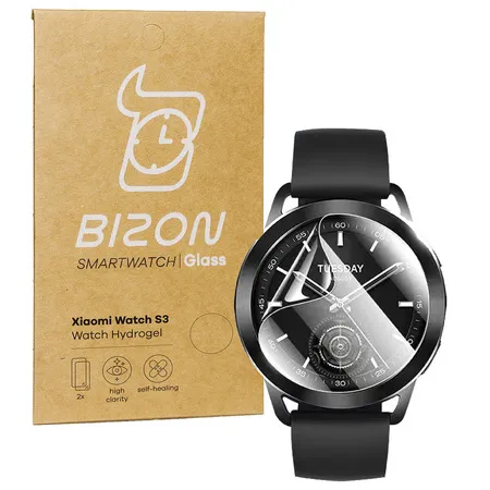 Folia hydrożelowa Bizon Glass Watch Hydrogel Duo do Xiaomi Watch S3 2 sztuki