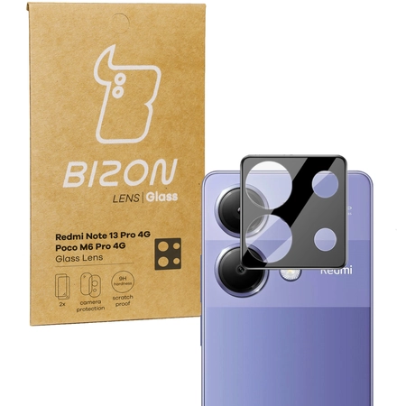 Szkło ochronne Bizon na aparat Silk Lens do Xiaomi Poco M6 Pro 4G / Xiaomi Redmi Note 13 Pro 4G