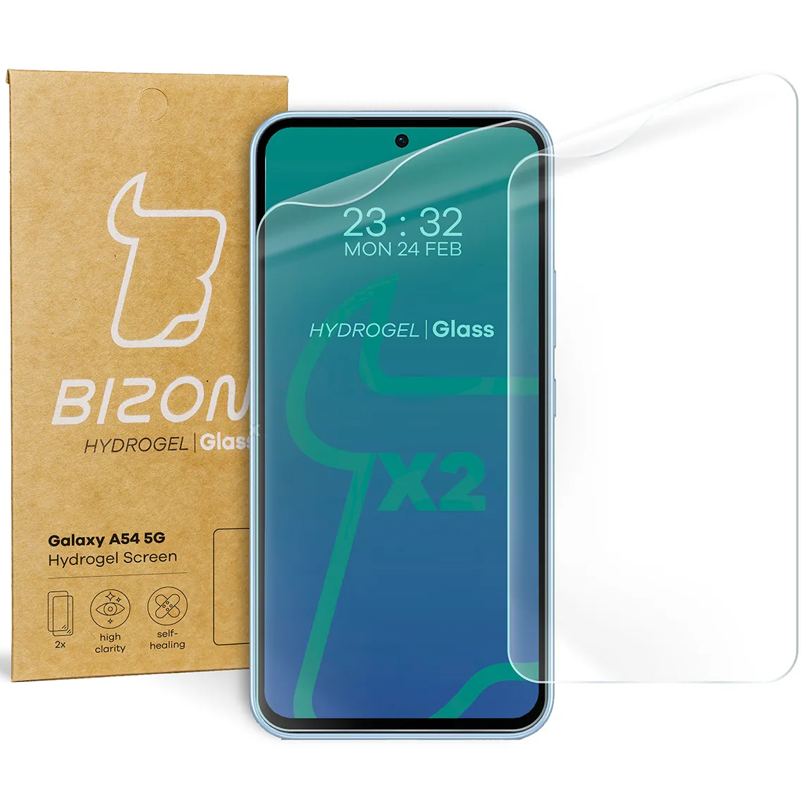 Folia hydrożelowa Bizon na ekran Hydrogel Front Duo do Samsung Galaxy A54 5G 2 sztuki
