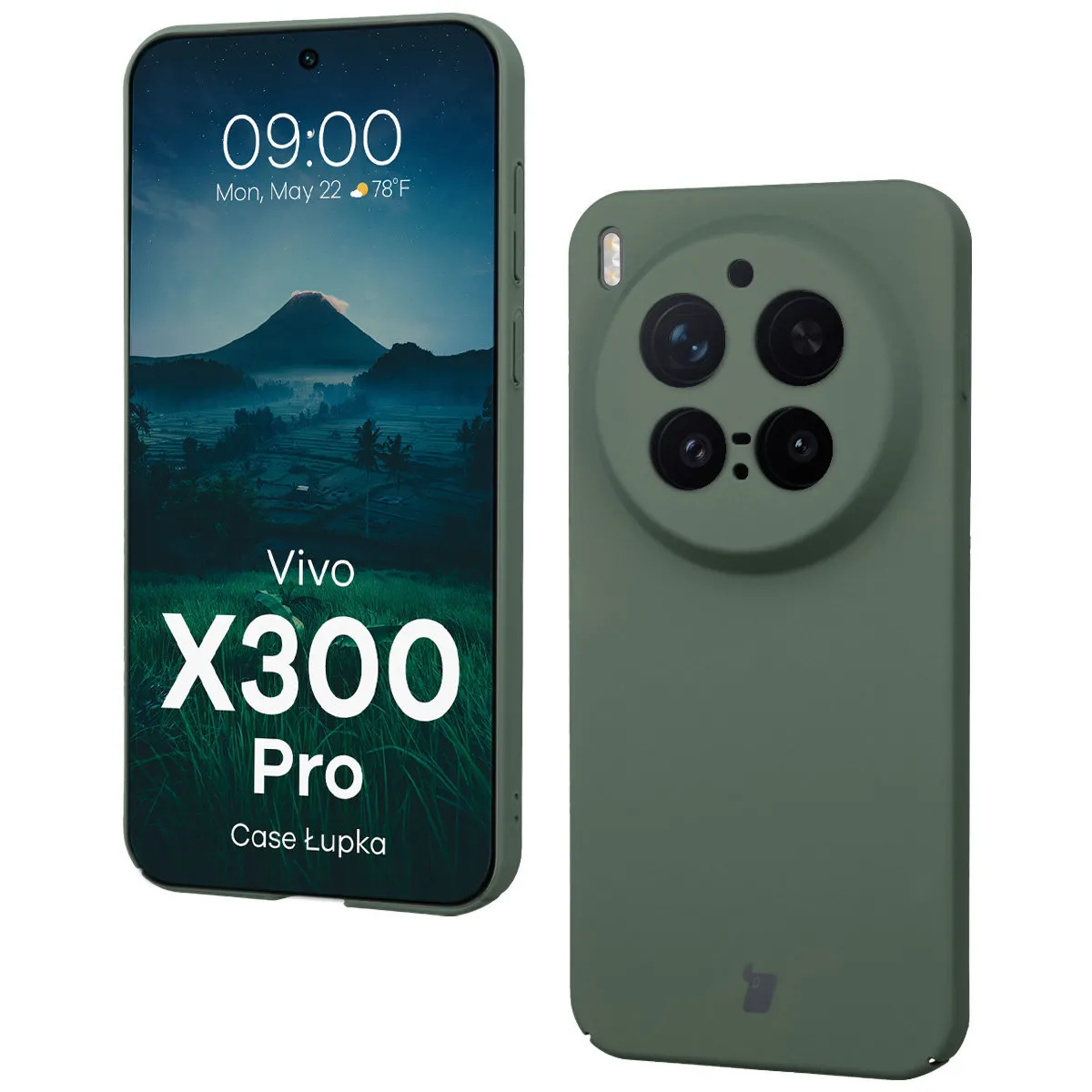 Etui Bizon Łupka do Vivo X300 Pro Zielony