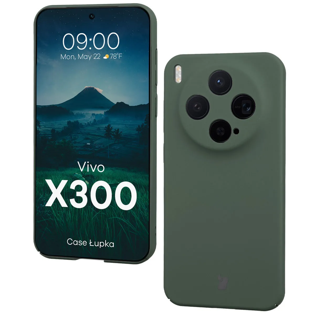 Etui Bizon Łupka do Vivo X300 Zielony