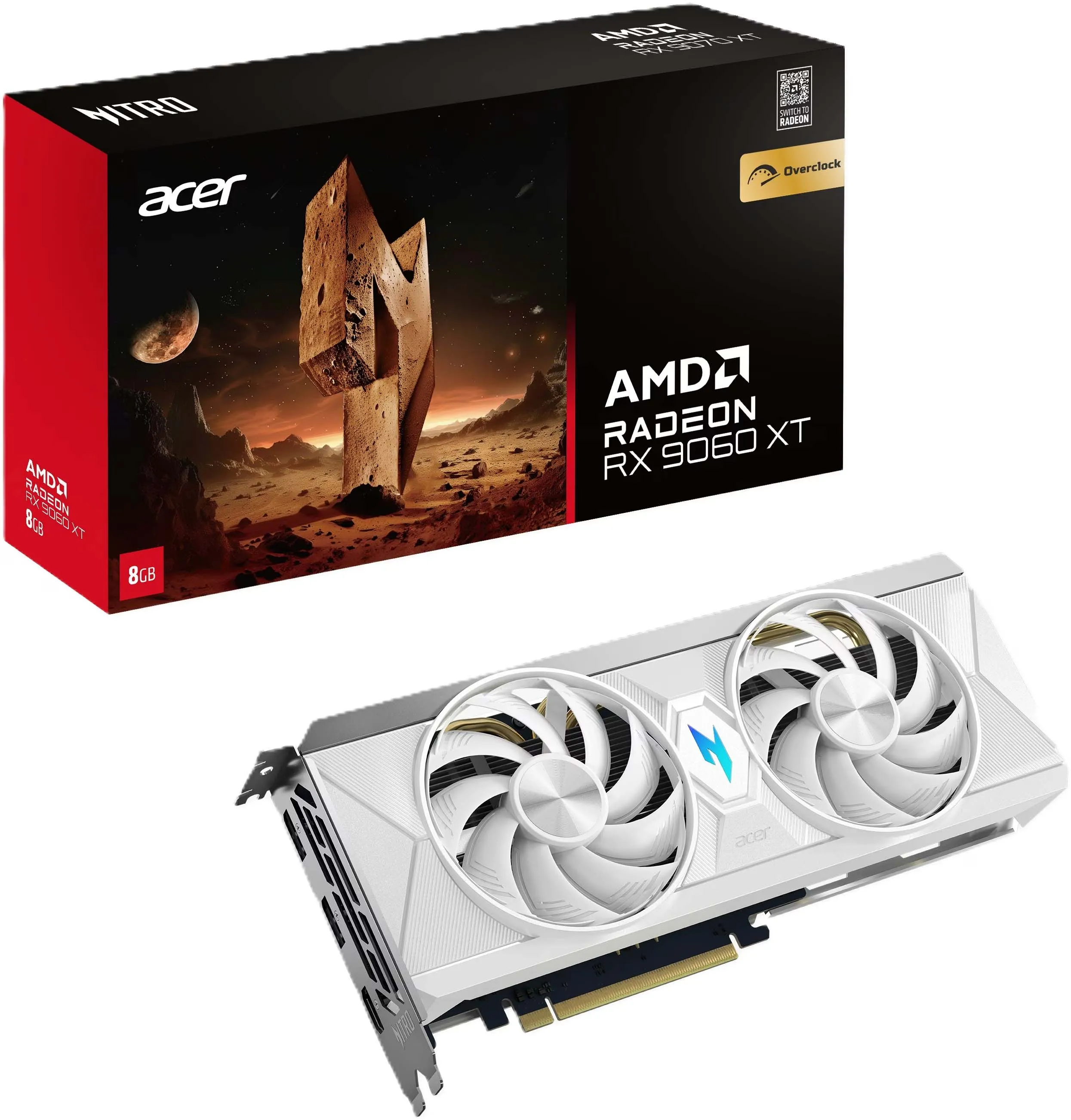 Karta graficzna Acer Nitro Radeon RX 9060 XT OC White Edition 8GB GDDR6 128bit FSR