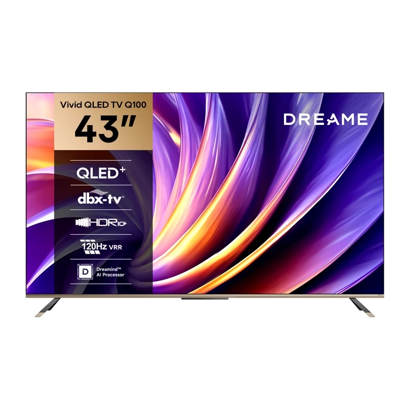 Telewizor Dreame 43Q100 43" QLED 4K 120Hz HSR Google TV Funkcje AI Dolby Vision Dolby Atmos HDMI 2.1 DVB-T