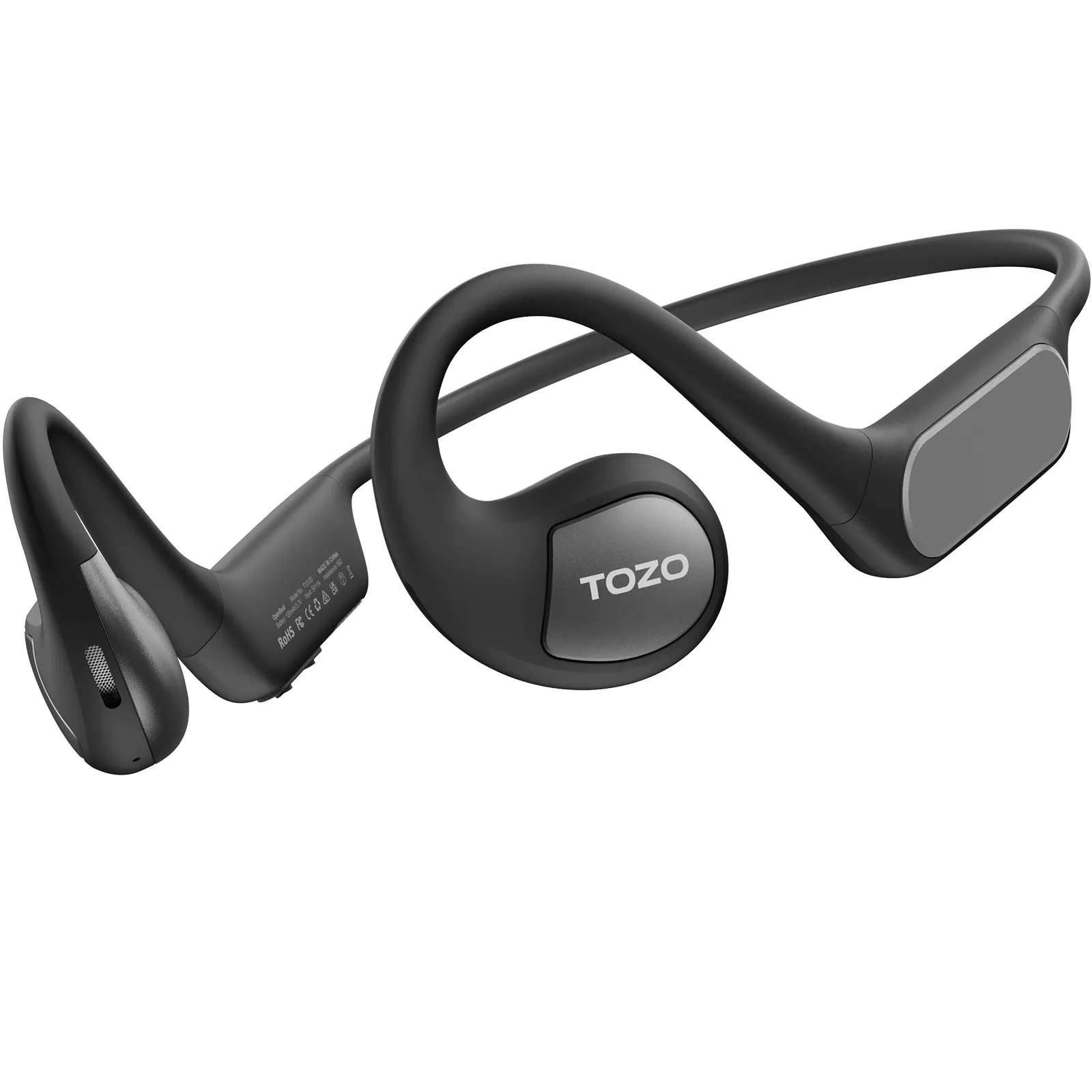 Słuchawki bezprzewodowe Tozo OpenReal Przewodnictwo kostne Bluetooth 5.3 Czarny