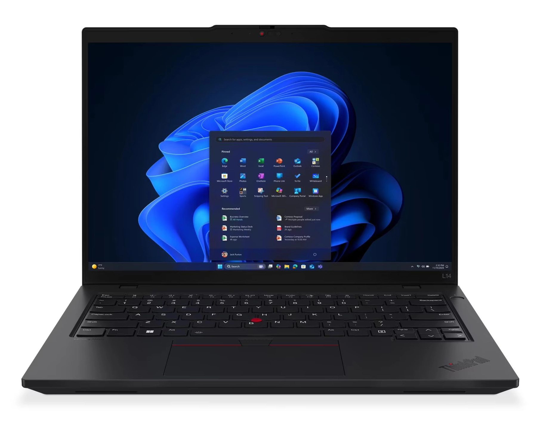 Laptop biznesowy Lenovo ThinkPad L14 Gen 6 14" Ultra 5 225U 16GB RAM 512GB Dysk SSD Win11 Pro Czarny Funkcje AI