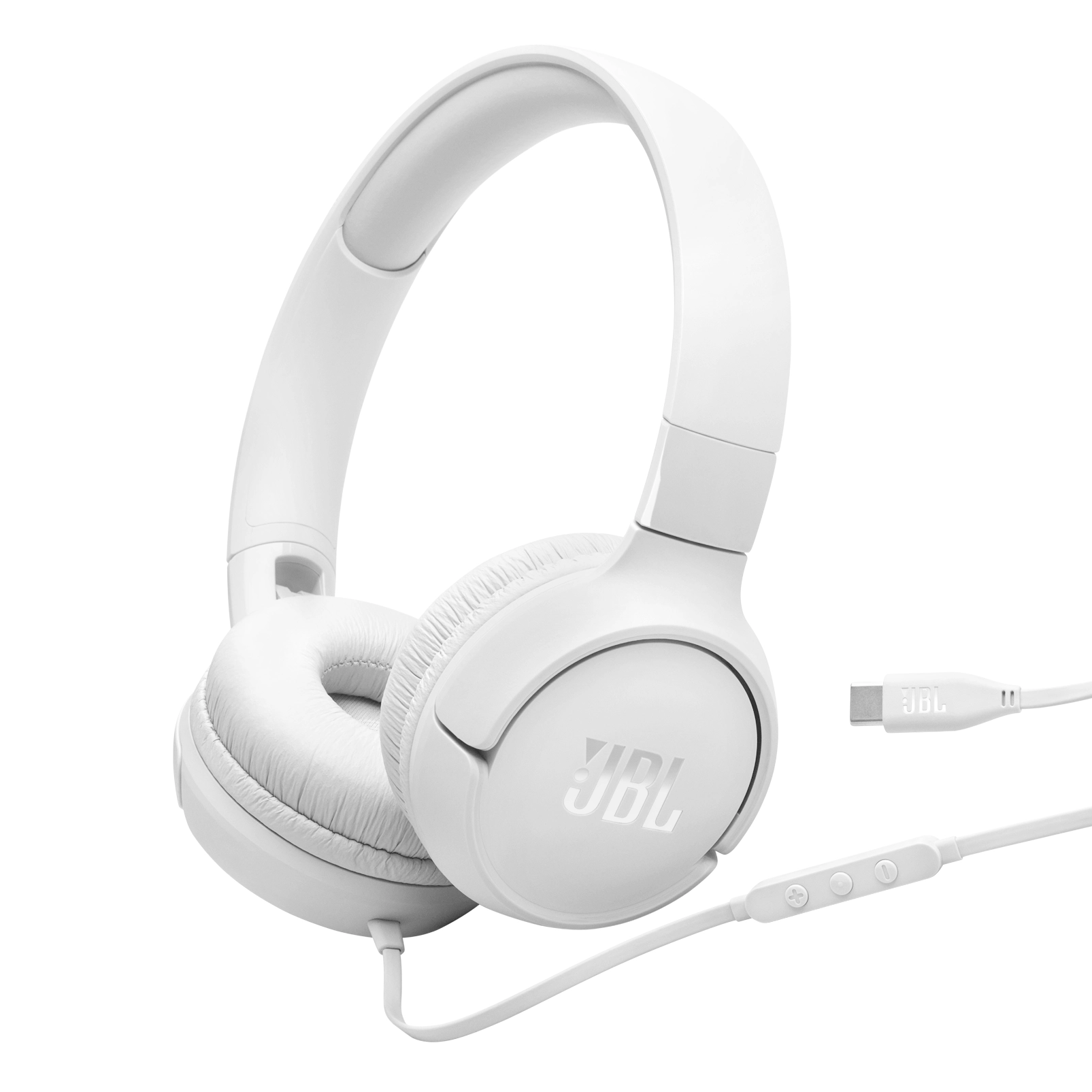 Słuchawki przewodowe JBL Tune 520C USB-C Nauszne Mikrofon Biały