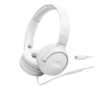 Słuchawki przewodowe JBL Tune 520C USB-C Nauszne Mikrofon Biały
