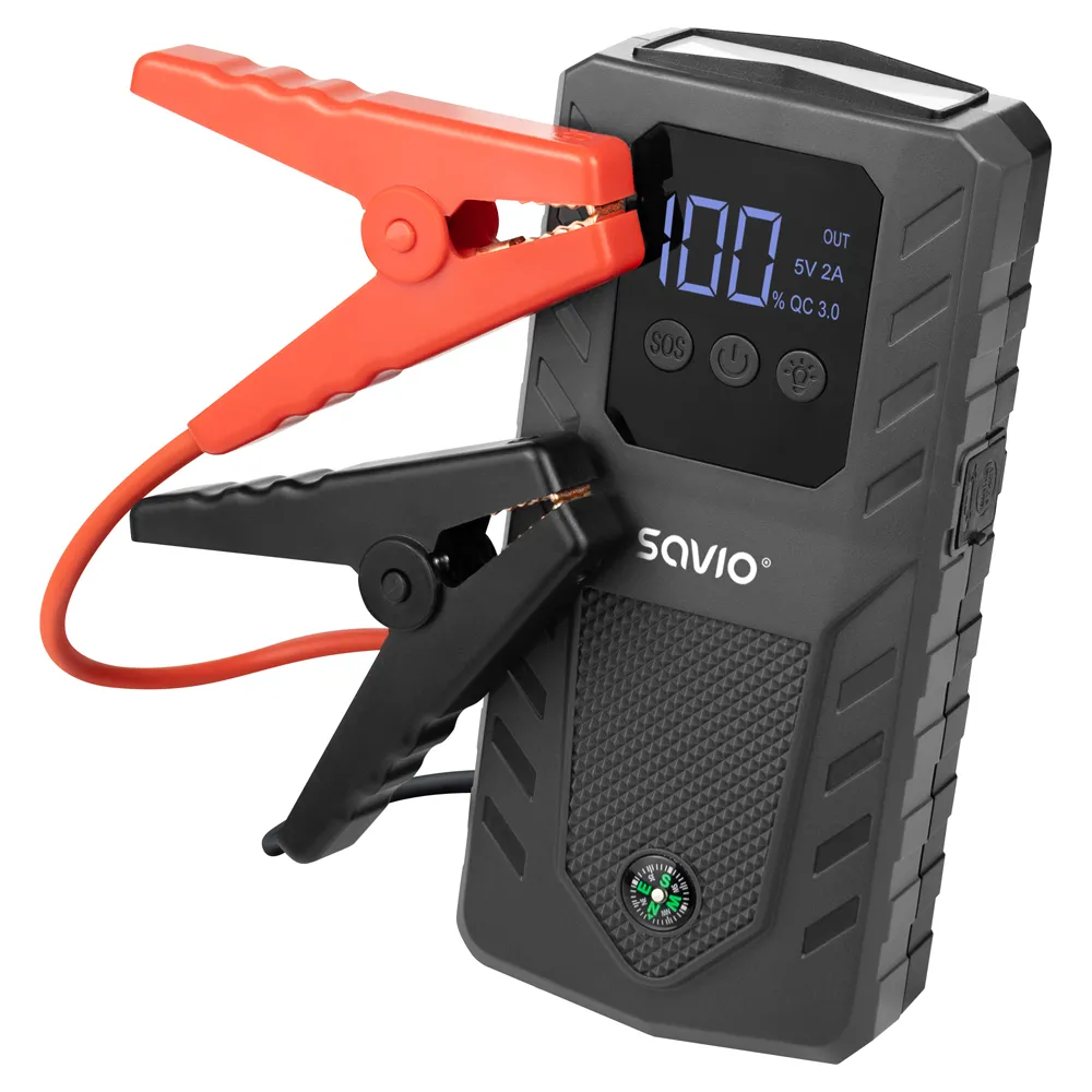 Rozrusznik Savio JS-01 Jump starter 10000 mAh 1000A Czarny