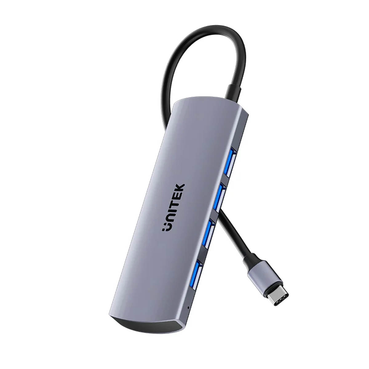 Hub USB Unitek H1112EGY01 4w1 USB-C 10 Gbps, 4x USB-A Szary