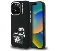 Karl Lagerfeld Silicone Karl&Choupette Sketch MagSafe do iPhone 16 Pro Max Czarny