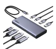 UGREEN CM639 8w1 HDMI DP USB PD USB-C Szary