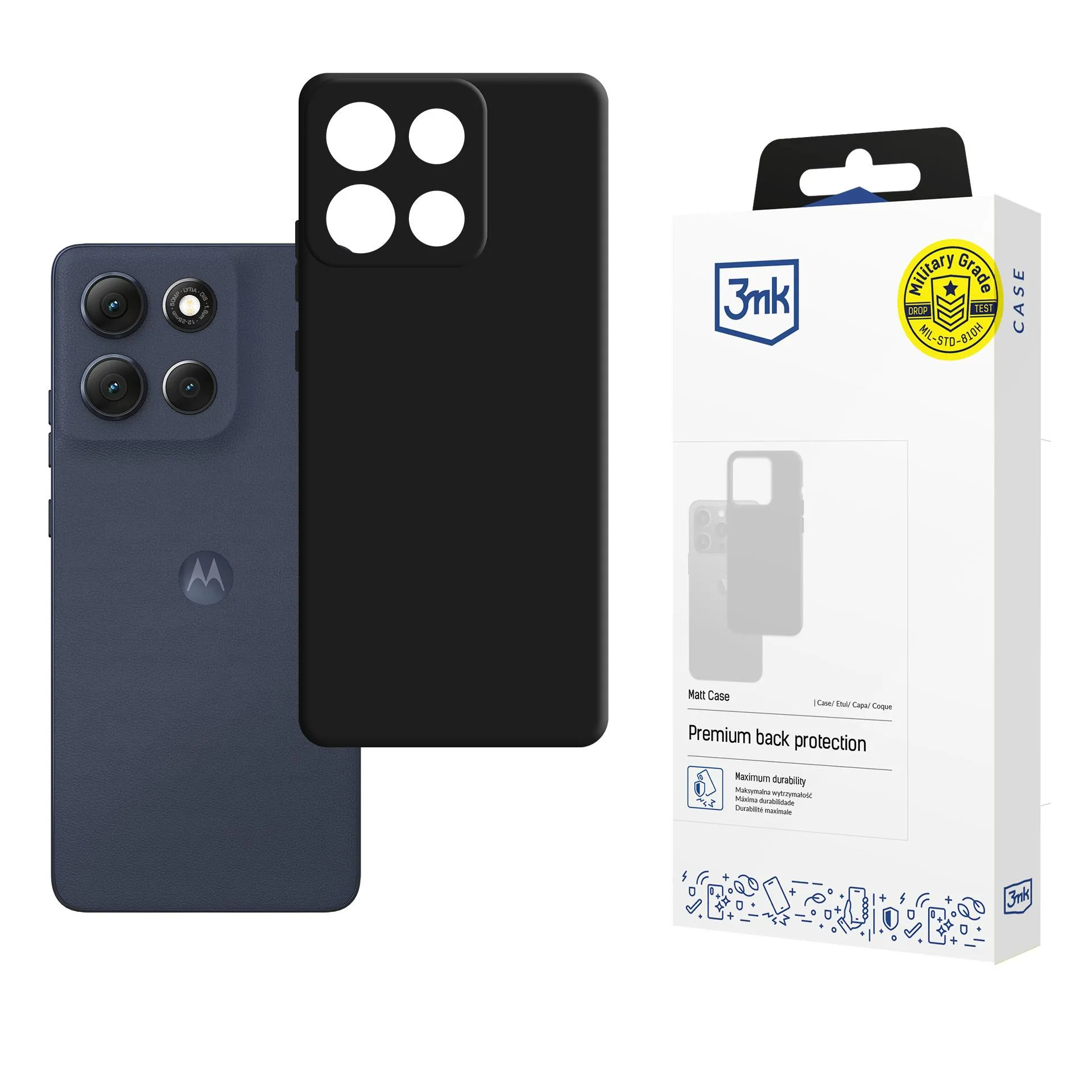 Etui 3mk Matt Case do Motorola Moto G86/G86 Power Czarny