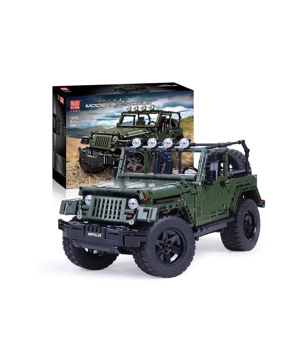 Model do składania Mould King 13124 Wrangler Off-Road Car Zestaw klocków z 2096 elementów