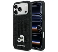 Karl Lagerfeld Rhinestones Karl&Choupette Pin do iPhone 17 Pro Max Czarny