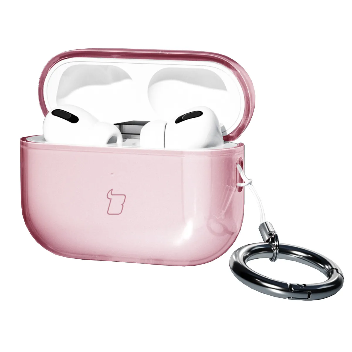 Etui na słuchawki Bizon Case Headphone Clear do AirPods Pro 3 Przeźroczysty-Różowy