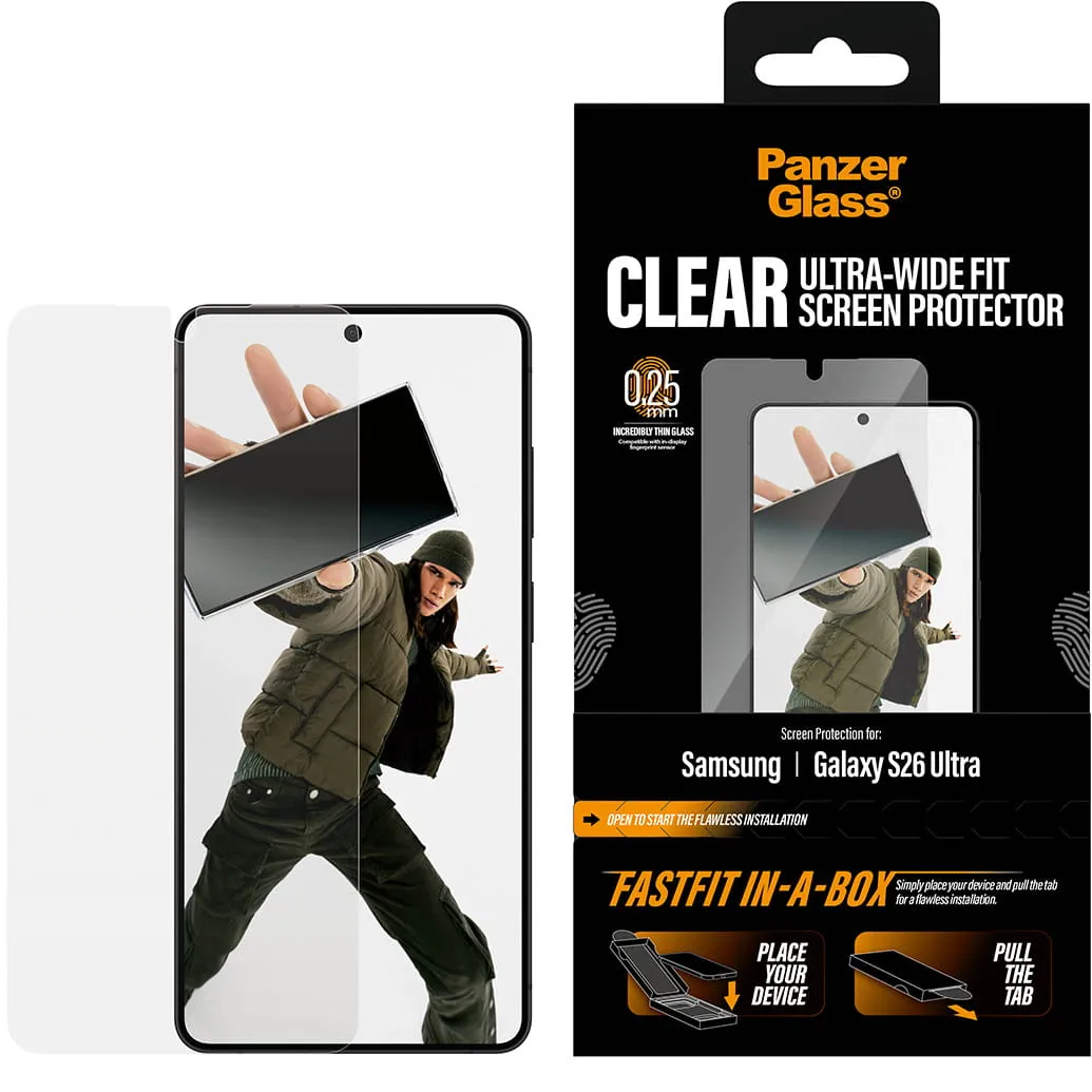 Szkło hartowane PanzerGlass Ultra-Wide Fit FastFit do Galaxy S26 Ultra