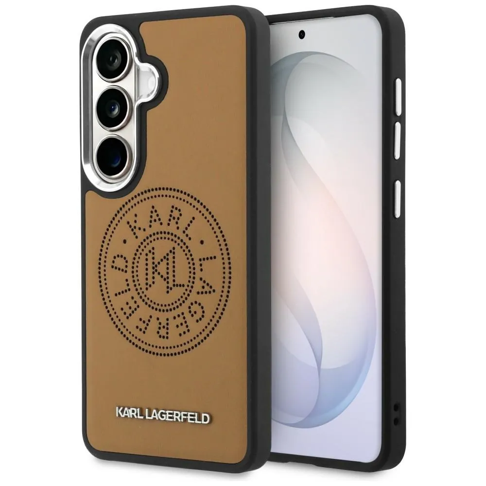 Etui Karl Lagerfeld Perforated KL MagSafe do Galaxy S26 Brązowy