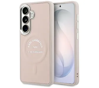 Etui Karl Lagerfeld Embossed Ring RSG Logo MagSafe do Galaxy S26+ Różowy