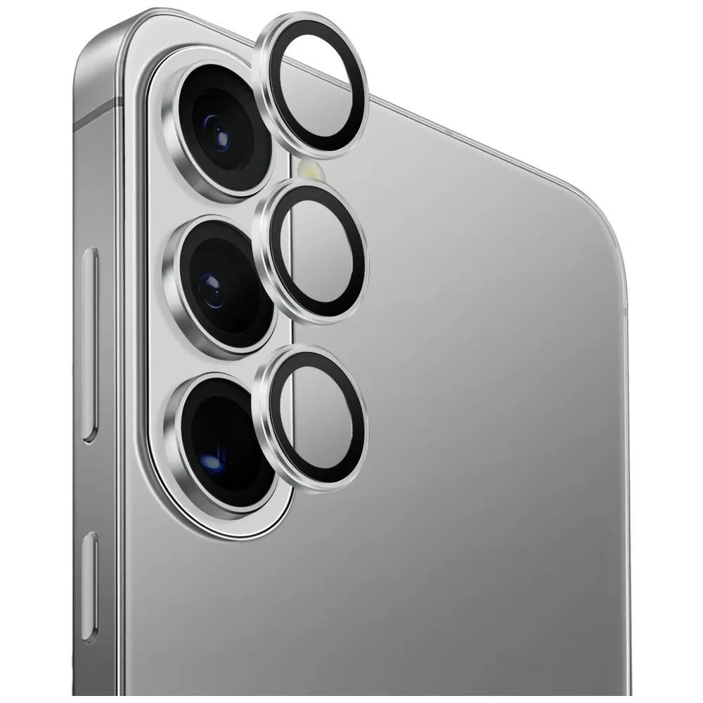 Szkło hartowane UNIQ Optix Aluminium Camera Lens do Galaxy S26/S26+ Srebrny