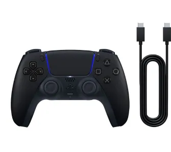 Pad Sony DualSense do PS5, PC Bezprzewodowy Nocna czerń w zestawie z przewodem USB do komputera PC