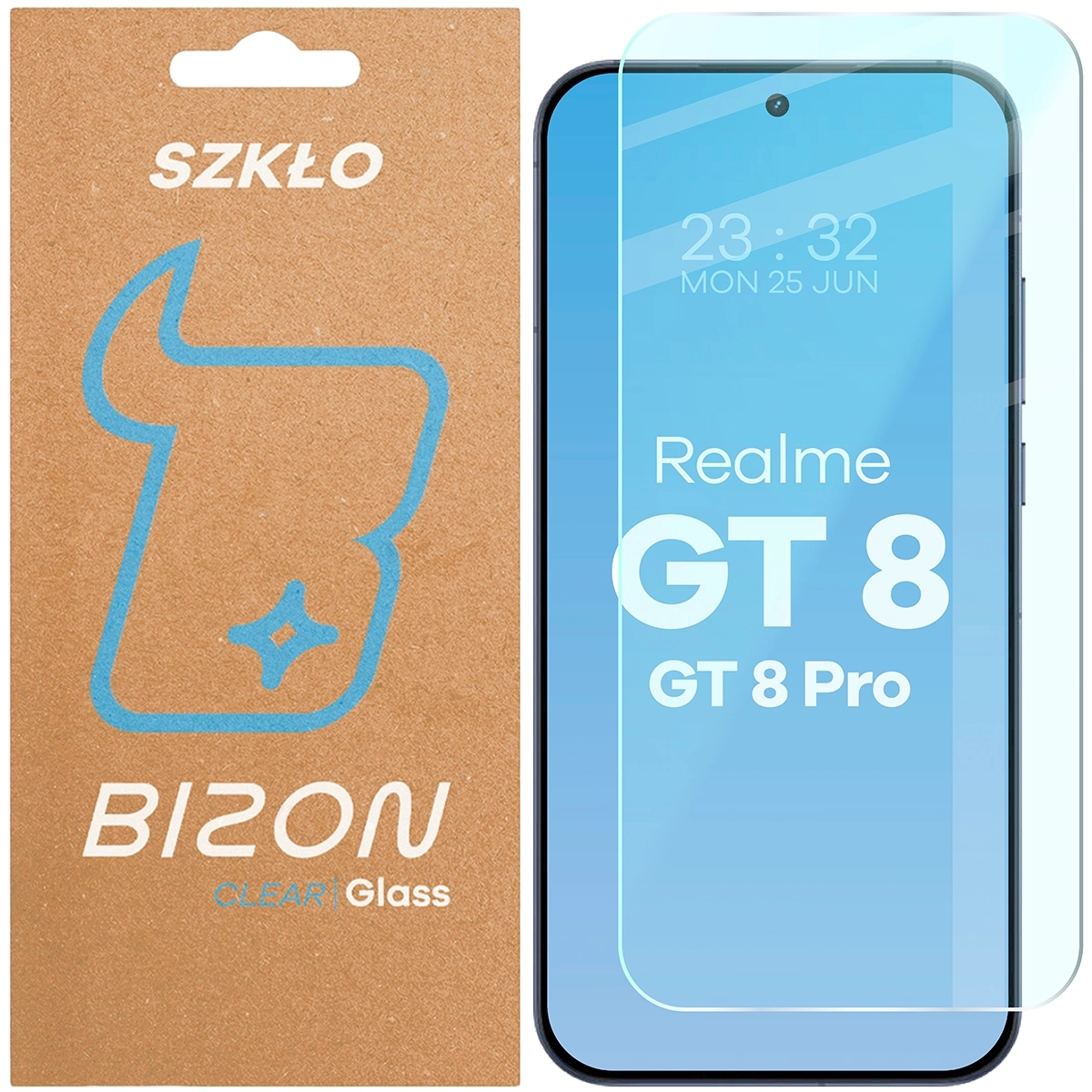Szkło hartowane Bizon na ekran Glass Clear 2 do Realme GT 8 / Realme GT 8 Pro