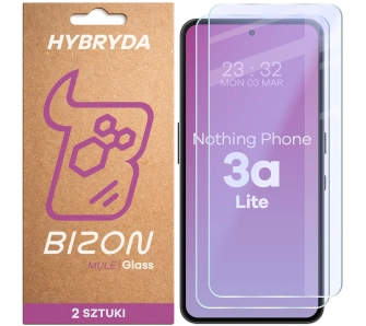 Szkło hybrydowe Bizon Glass Mule Duo do Nothing Phone 3a Lite 2 sztuki
