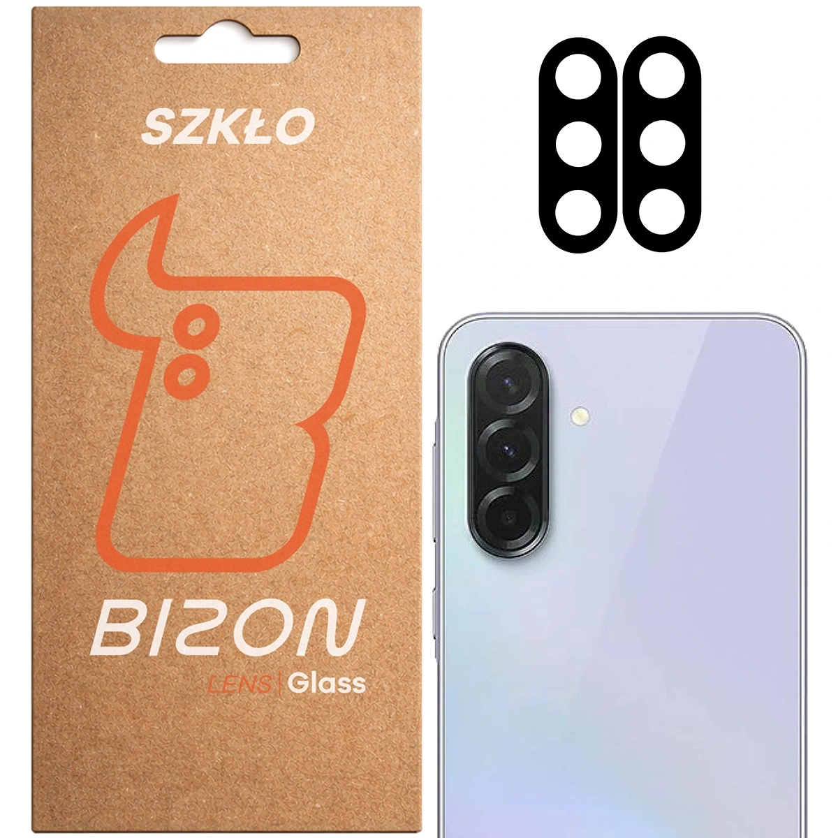 Szkło ochronne Bizon na aparat Glass Silk Lens do Galaxy A37 5G 2 sztuki
