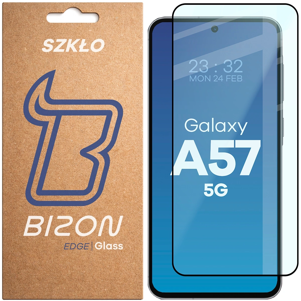 Szkło hartowane Bizon z ramką Glass Edge 2 do Galaxy A57 5G