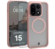 Bizon Case MatteO Pack do OnePlus 15 Jasnoróżowy