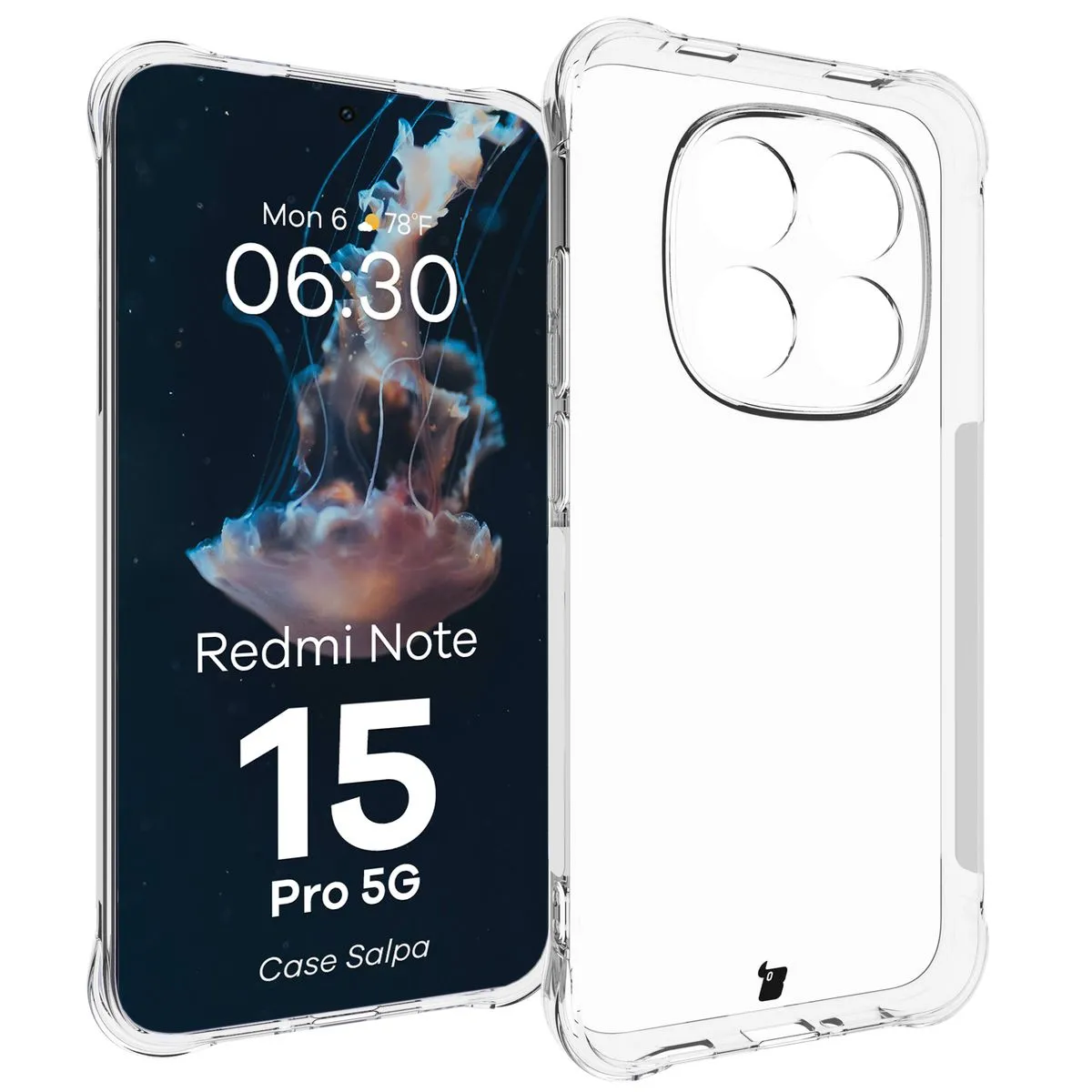 Etui Bizon Salpa do Xiaomi Redmi Note 15 Pro 5G Przezroczysty