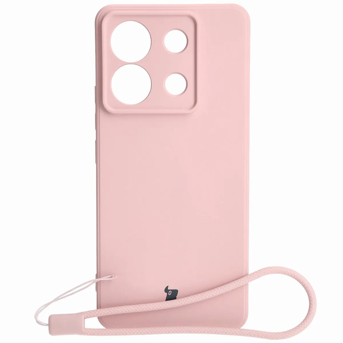 Etui Bizon Silicone Sq do Xiaomi Poco M6 Pro 4G / Redmi Note 13 Pro 4G Jasnoróżowy