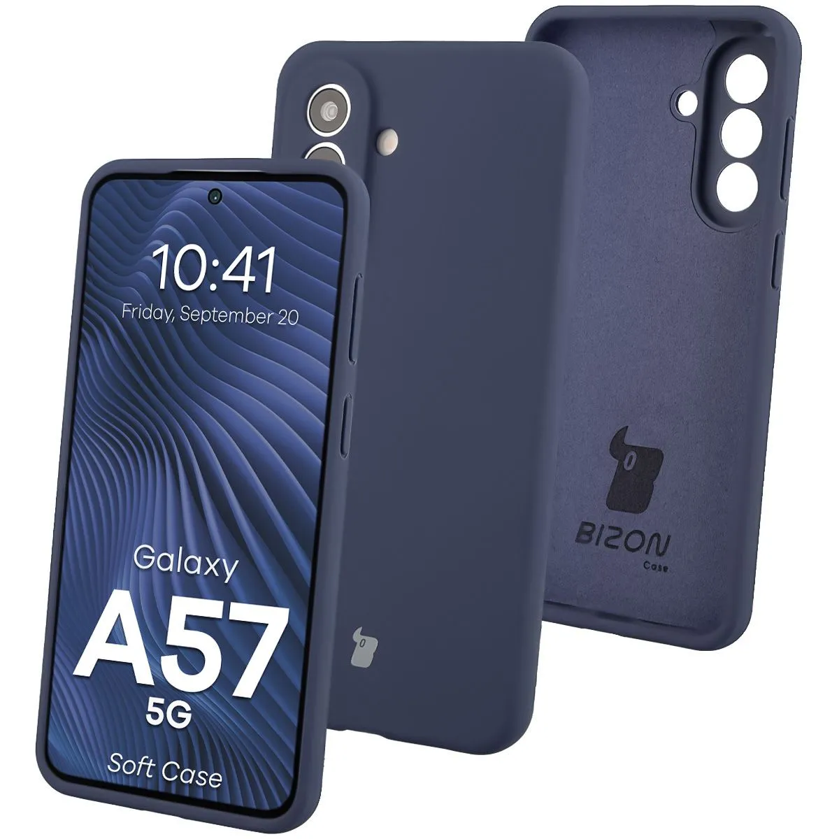 Etui Bizon Soft do Galaxy A57 5G Granatowy