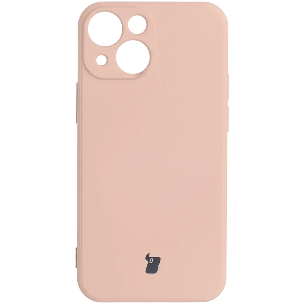 Etui Bizon Silicone do iPhone 13 Mini Jasnoróżowy