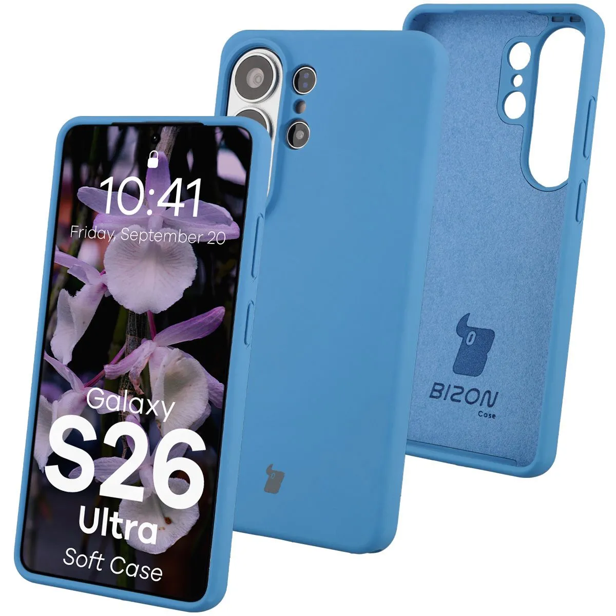 Etui Bizon Soft do Galaxy S26 Ultra Niebieski