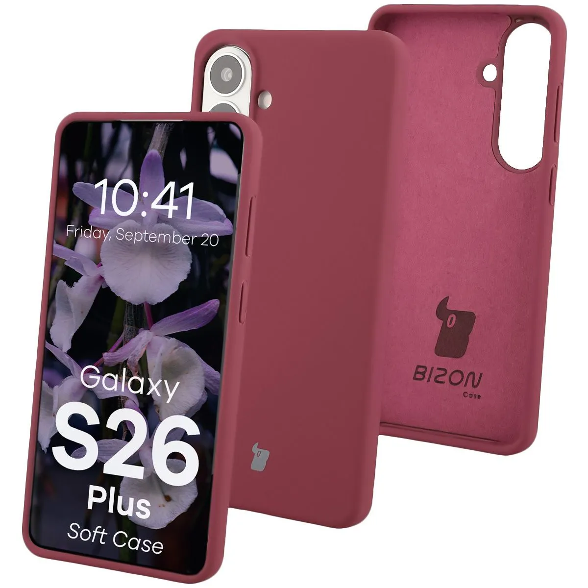 Etui Bizon Soft do Galaxy S26 Plus Śliwkowy