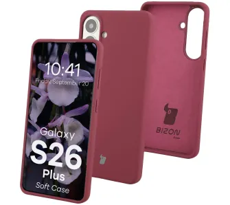 Etui Bizon Soft do Galaxy S26 Plus Śliwkowy