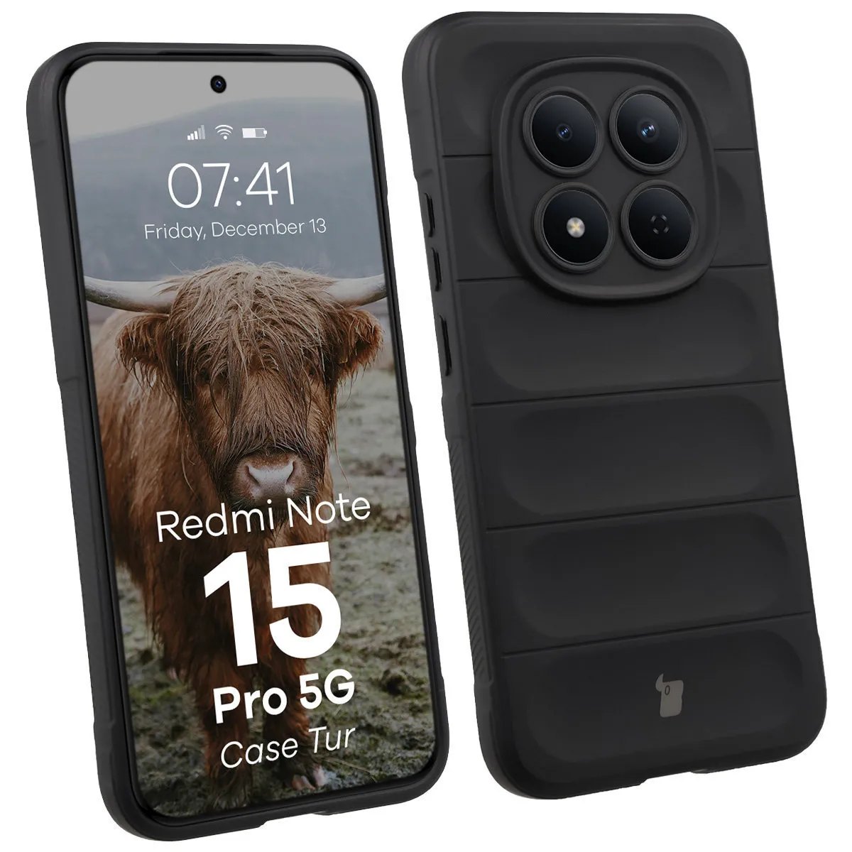 Etui Bizon Tur do Xiaomi Redmi Note 15 Pro 5G Czarny