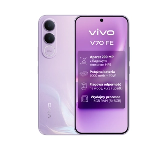 Smartfon vivo V70 FE 5GB 8/256GB 6,83" 120Hz 200Mpix Fioletowy