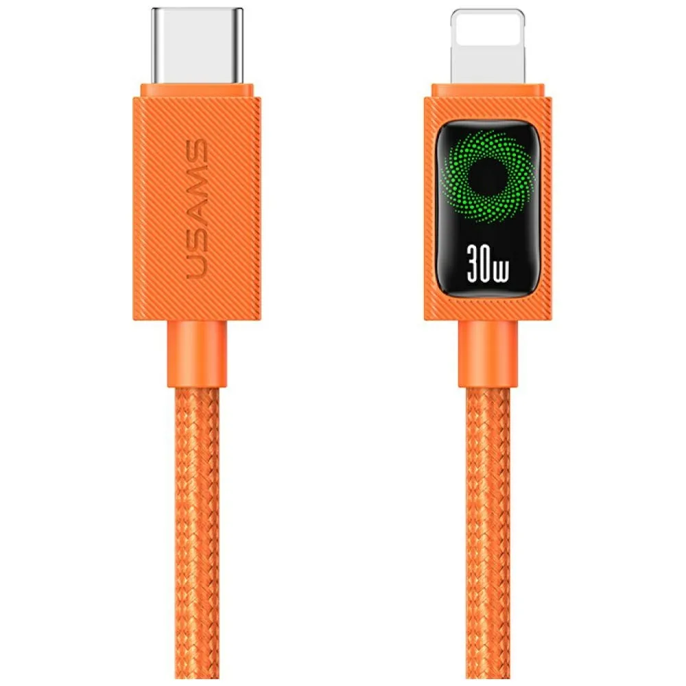 Kabel USAMS SJ774 USB-C do Lightning 1,2m Pomarańczowy